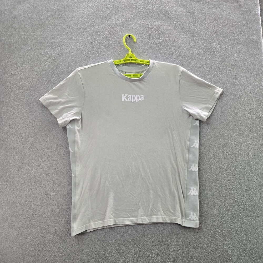 Kappa‎ Men Shirt XL Gray Short Sleeve Logo Spellout